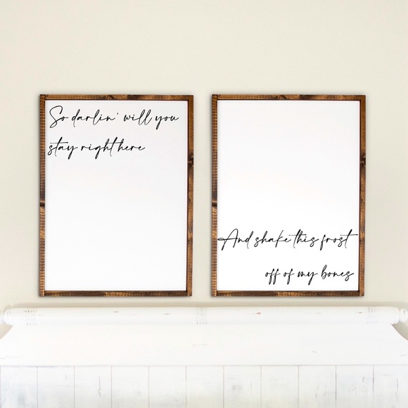 Shake The Frost Tyler Childers Lyrics Wall Decor | Set of 2 Framed Canvas Signs - Picture 2 of 2